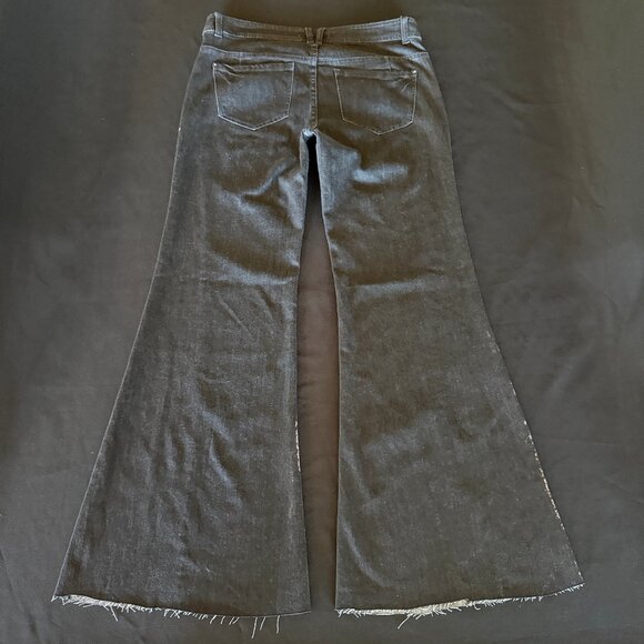 Rare Free People Wildwind Printed Wideleg Jeans Sz 30 - Picture 5 of 15